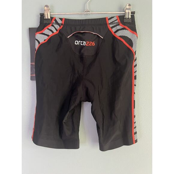 Orca Womens 226 Tri Pant, Black Orange White Triathlon Short pant UK 10 US SMALL - Picture 6 of 8
